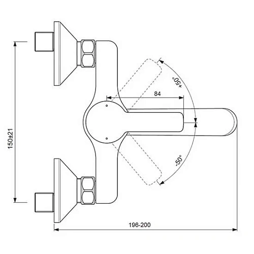Смеситель для раковины Vidima Uno BA250AA поворотный излив, хром Смеситель для раковины Vidima Uno BA250AA поворотный излив, хром