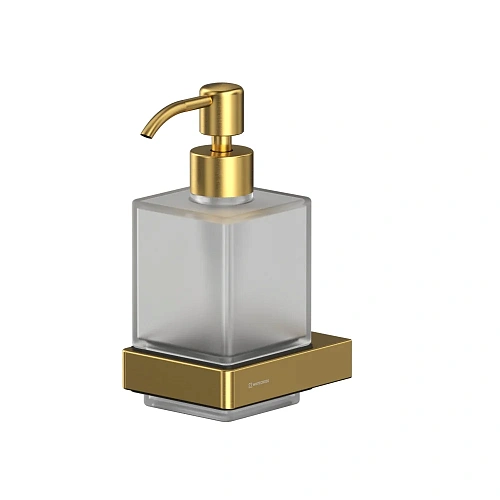 Дозатор жидкого мыла WHITECROSS Cubo CU2440GLB брашированное золото Дозатор жидкого мыла WHITECROSS Cubo CU2440GLB брашированное золото