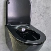 Унитаз подвесной CeramaLux 2212BM черный мрамор с крышкой микролифт Унитаз подвесной CeramaLux 2212BM черный мрамор с крышкой микролифт