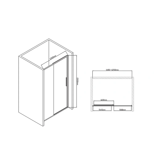 Душевая дверь Vincea Slim-U VDS-2SU120CL, 1200, хром, стекло прозрачное Душевая дверь Vincea Slim-U VDS-2SU120CL, 1200, хром, стекло прозрачное