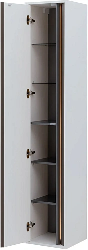 Шкаф-пенал Allen Brau Activity 35 1.34001.WM R белый матовый/черный брашированный Шкаф-пенал Allen Brau Activity 35 1.34001.WM R белый матовый/черный брашированный