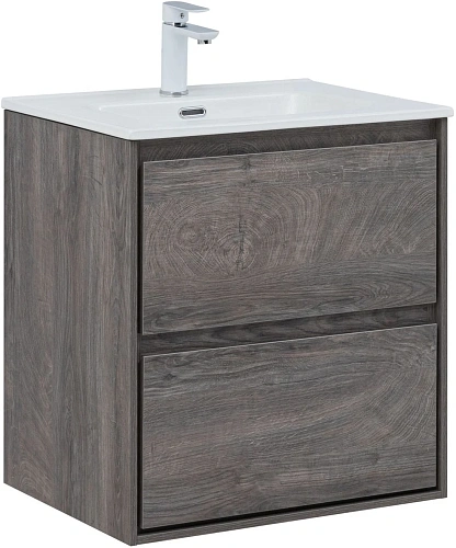 Тумба под раковину Aquanet Милан 60 дуб рошелье 00336372 подвесная Тумба под раковину Aquanet Милан 60 дуб рошелье 00336372 подвесная