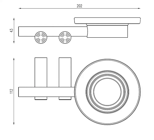 Мыльница с держателем ABBER Osten 316 AA1858BGG оружейная сталь брашированная Мыльница с держателем ABBER Osten 316 AA1858BGG оружейная сталь брашированная