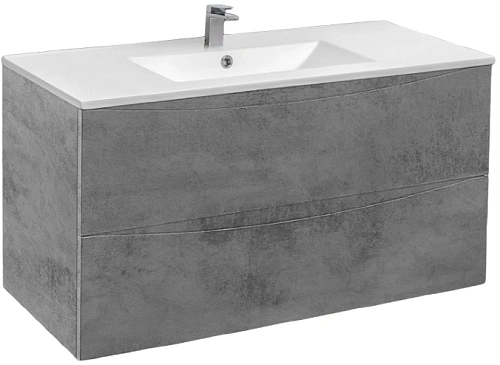 Тумба под раковину Vincea Mia 1000 подвесная, 2 выкатных ящика soft close, Beton VMC-2MC100BT Тумба под раковину Vincea Mia 1000 подвесная, 2 выкатных ящика soft close, Beton VMC-2MC100BT