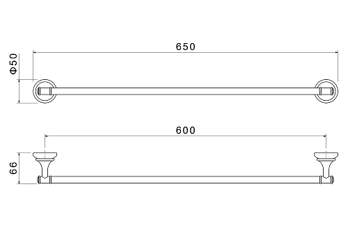 Полотенцедержатель Aquatek КЛАССИК AQ4514CR хром Полотенцедержатель Aquatek КЛАССИК AQ4514CR хром