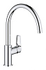 Картинка анонса товара «смеситель для кухни grohe bauloop с высоким c-образным изливом, хром (31232001)»