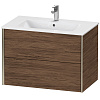 Тумба под раковину Duravit XVIU XV41260B121 подвесная 81 см Орех темный