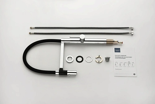 Смеситель для кухни AQUAme Cucina AQM9904CR с гибким изливом, хром Смеситель для кухни AQUAme Cucina AQM9904CR с гибким изливом, хром