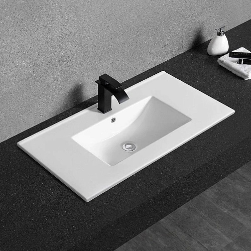 Раковина CeramaLux YJ803-90 врезная, белый Раковина CeramaLux YJ803-90 врезная, белый