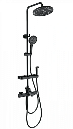 Душевая система Wonzon & Woghand с термостатом, черный матовый (WW-C3011-A1-MB) Душевая система Wonzon & Woghand с термостатом, черный матовый (WW-C3011-A1-MB)