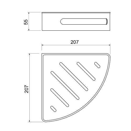 Полка Timo Luiro 18577/18 угловая, черное золото Полка Timo Luiro 18577/18 угловая, черное золото