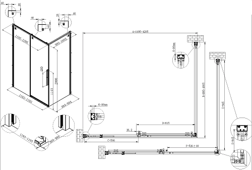 Душевой уголок Vincea Ultima VSR-7UL1012CLGM 1200x1000 вороненая сталь, стекло прозрачное Душевой уголок Vincea Ultima VSR-7UL1012CLGM 1200x1000 вороненая сталь, стекло прозрачное