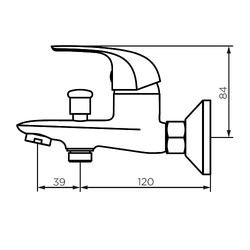 Смеситель для ванны Dorff Stark D1101000 Смеситель для ванны Dorff Stark D1101000