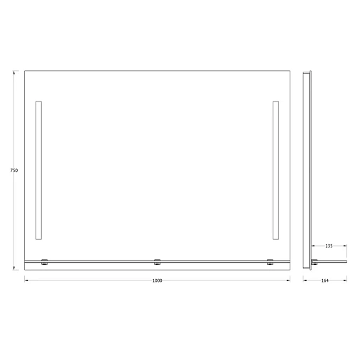 Зеркало Evoform Ledline-S BY 2166 100х75 см Зеркало Evoform Ledline-S BY 2166 100х75 см