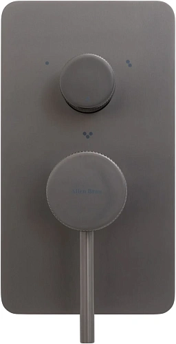 Смеситель для ванны Allen Brau Priority 5.31A11-MG (с внутренней частью, 3 выхода) графит брашированный Смеситель для ванны Allen Brau Priority 5.31A11-MG (с внутренней частью, 3 выхода) графит брашированный