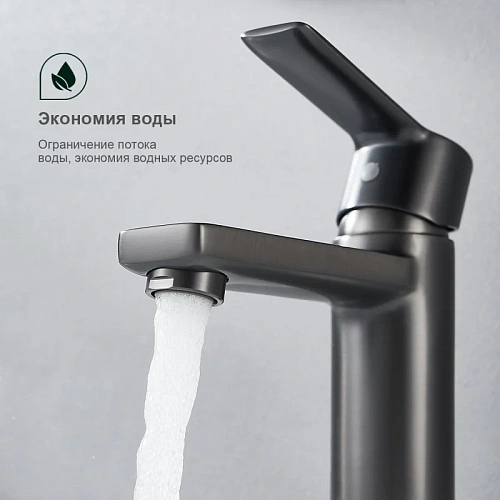 Смеситель для раковины Splenka S06.10.09, графит Смеситель для раковины Splenka S06.10.09, графит