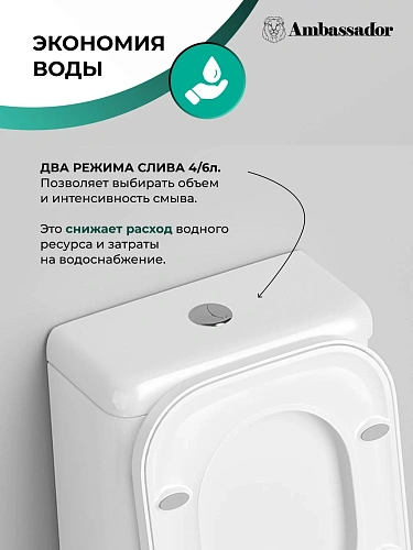 Унитаз напольный Ambassador Forsa 247K19001S (645x355x850) с тонкой крышкой Унитаз напольный Ambassador Forsa 247K19001S (645x355x850) с тонкой крышкой