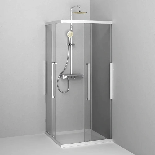 Душевой уголок AM.PM Func W84G-403-9090-MT Slide 90х90, хром матовый, стекло прозрачное Душевой уголок AM.PM Func W84G-403-9090-MT Slide 90х90, хром матовый, стекло прозрачное