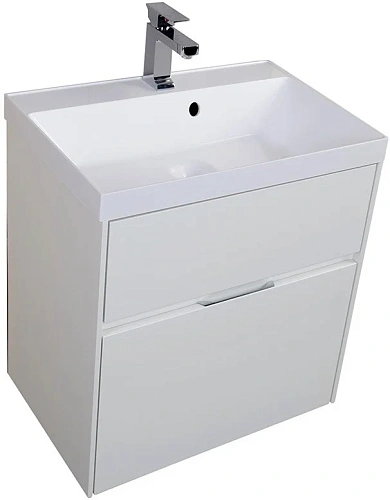 Тумба под раковину Aquanet Латина 60 белый (2 ящика) 00179934 Тумба под раковину Aquanet Латина 60 белый (2 ящика) 00179934