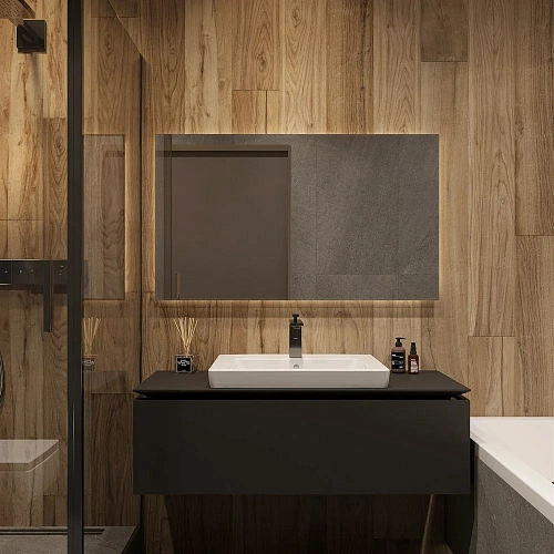 Зеркало DIWO Элиста 120 с подсветкой, прямоугольное, в стиле лофт, инфракрасное управление 543498 Зеркало DIWO Элиста 120 с подсветкой, прямоугольное, в стиле лофт, инфракрасное управление 543498