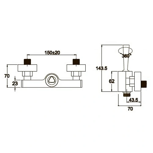 Смеситель для душа Kaiser Vista 65177 Смеситель для душа Kaiser Vista 65177