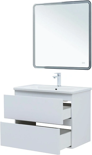 Тумба под раковину Aquanet Эмбер 80 белый матовый 00330467 напольная/подвесная Тумба под раковину Aquanet Эмбер 80 белый матовый 00330467 напольная/подвесная