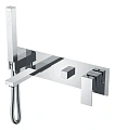 Смеситель для ванны Boheme Qubic Chrome 474-2-CR встроенный Смеситель для ванны Boheme Qubic Chrome 474-2-CR встроенный