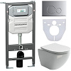 Картинка анонса товара «комплект унитаза ceramica nova metropol rimless cn4002 c шумоизоляцией cn1000 инсталляцией envision клавишей смыва round хром матовый и креплениями cn1001m»
