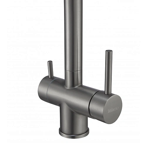 Смеситель для кухни Milacio Ultra 558 (MCU.558.GM) сталь воронёная Смеситель для кухни Milacio Ultra 558 (MCU.558.GM) сталь воронёная