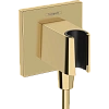Шланговое подключение Hansgrohe FixFit Porter E с держателем для душа 26889990, полированное золото Шланговое подключение Hansgrohe FixFit Porter E с держателем для душа 26889990, полированное золото