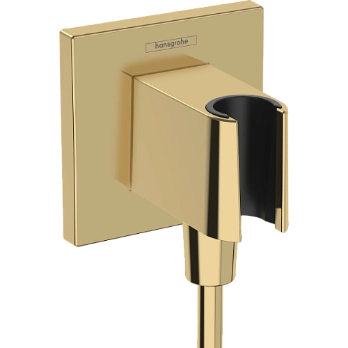 Шланговое подключение Hansgrohe FixFit Porter E с держателем для душа 26889990, полированное золото Шланговое подключение Hansgrohe FixFit Porter E с держателем для душа 26889990, полированное золото