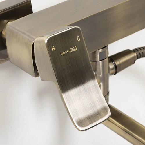 Смеситель для ванны WasserKRAFT Exter 1602L светлая бронза Смеситель для ванны WasserKRAFT Exter 1602L светлая бронза