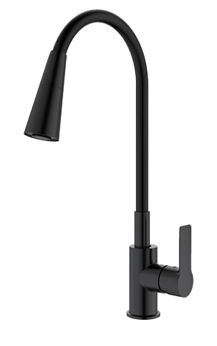 Смеситель для кухни Splenka S06.43.06 с гибким изливом, черный Смеситель для кухни Splenka S06.43.06 с гибким изливом, черный