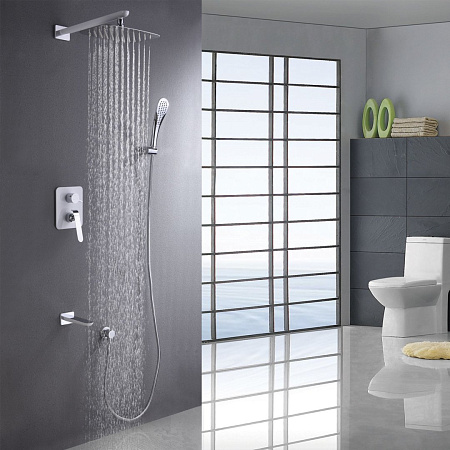 Душевая система Lemark Melange LM4922CW встраиваемая, хром/белый Душевая система Lemark Melange LM4922CW встраиваемая, хром/белый