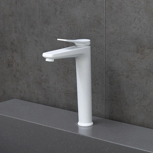 Смеситель для раковины Lemark Bronx LM3709MW монолитный, белый/матовый Смеситель для раковины Lemark Bronx LM3709MW монолитный, белый/матовый