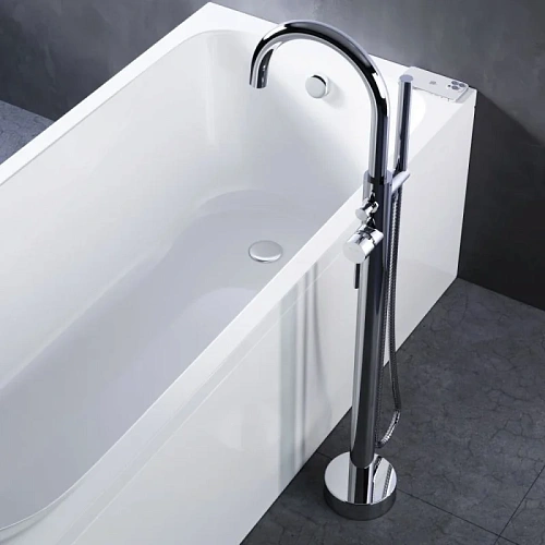 Смеситель для ванны AM.PM Sense F7514100, отдельностоящий, хром Смеситель для ванны AM.PM Sense F7514100, отдельностоящий, хром