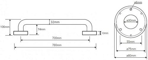 Поручень Bemeta HELP program 301100701 Поручень Bemeta HELP program 301100701
