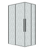 Картинка анонса товара «душевой уголок grossman galaxy 100x70 300.k33.01.1070.10.02 без поддона, стекло шиншилла, профиль хром»