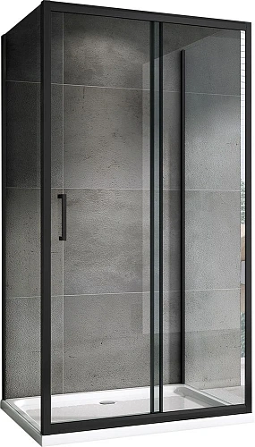 Душевой уголок ABBER Schwarzer Diamant AG30160B-S90B-S90B 160x90 см универсальный, профиль черный, стекло прозрачное Душевой уголок ABBER Schwarzer Diamant AG30160B-S90B-S90B 160x90 см универсальный, профиль черный, стекло прозрачное