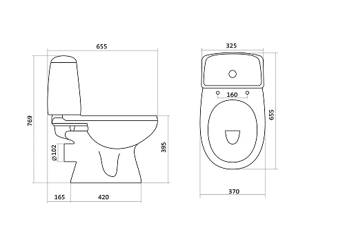 Унитаз напольный Santek Цезарь 1WH302415 компакт 1.WH30.2.415 Унитаз напольный Santek Цезарь 1WH302415 компакт 1.WH30.2.415
