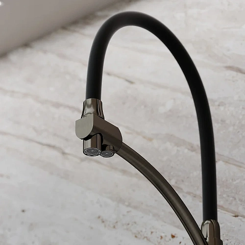 Смеситель для кухни Sancos Eri SC4001GG под фильтр, вороненая сталь Смеситель для кухни Sancos Eri SC4001GG под фильтр, вороненая сталь