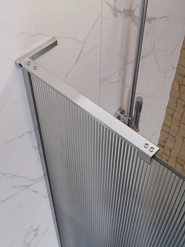 Душевая перегородка BelBagno UNO-L-1-TB-100-FL-Cr 100 см, профиль хром, стекло рифленая Душевая перегородка BelBagno UNO-L-1-TB-100-FL-Cr 100 см, профиль хром, стекло рифленая