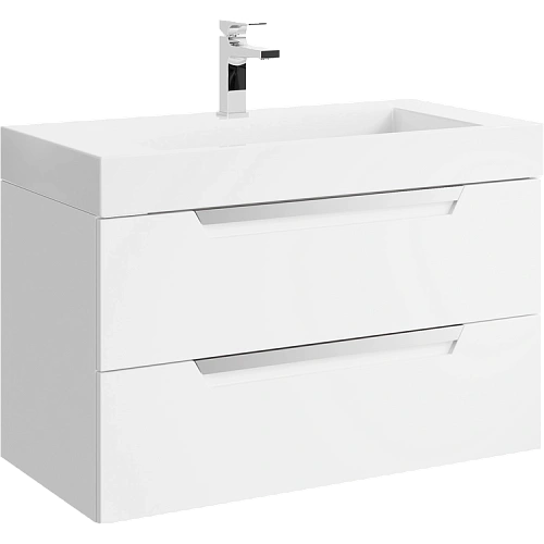 Тумба под раковину Aqwella Cube 70 CUB0109W подвесная, белая Тумба под раковину Aqwella Cube 70 CUB0109W подвесная, белая