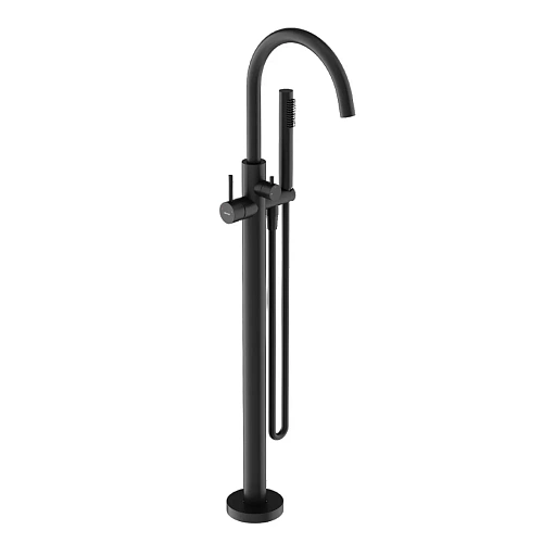 Смеситель для ванны Sancos Etna SC9009MB напольный, черный матовый Смеситель для ванны Sancos Etna SC9009MB напольный, черный матовый