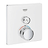 Картинка анонса товара «смеситель для душа grohe grohtherm smartcontrol на 1 выход, белая луна (29153ls0) внешняя часть терм»