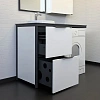 Комплект мебели Comforty Лозанна-120 00-00014813 под стиральную машину с графитовой столешницей с раковиной Art Inside Комплект мебели Comforty Лозанна-120 00-00014813 под стиральную машину с графитовой столешницей с раковиной Art Inside