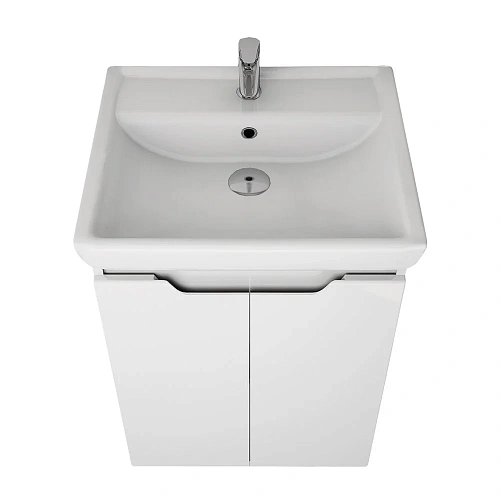 Тумба под раковину DREJA Q PLUS (D), 55 см, подвесная/напольная, 2 дверцы, с опорами, белый глянец 9 99.1008 Тумба под раковину DREJA Q PLUS (D), 55 см, подвесная/напольная, 2 дверцы, с опорами, белый глянец 9 99.1008