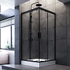 Душевой уголок AM.PM Gem W90G-403-090BT Slide 90x90 стекло прозрачное, профиль черный матовый Душевой уголок AM.PM Gem W90G-403-090BT Slide 90x90 стекло прозрачное, профиль черный матовый