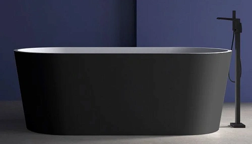 Ванна отдельностоящая ABBER AB9209MB 170x80 универсальная, черная матовая, акриловая Ванна отдельностоящая ABBER AB9209MB 170x80 универсальная, черная матовая, акриловая