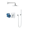 Картинка анонса товара «душевая система grohe eurocube с душевым гарнитуром и верхним душем euphoria cube 152, хром (2340900 23409000»